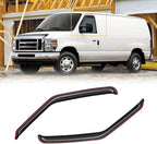 in-Channel Window Visors for 2007-2014 Ford E-150 E-250 E-350 E-450 Super Duty, Rain Guards Shields Vent Deflector Shade Dark Smoke for E150 E250 E350 E450, 2PCS