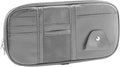 Car Sun Visor Organizer, Sunglass Holder and Storage Pocket, Card Cash Pouch with Multi-Pocket Net Zipper, Case Bag for License Pen Key, Auto Accessories for Truck, SUV, Van (Gray)