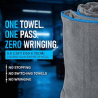 Original 2.0 Microfiber Car Drying Towel | 150 x 75cm | Extra Large Channel Weave Drying Cloth | Ultra Absorbent, Scratch-Free, Auto Detailing Towel for Cars SUVs Trucks & Boats