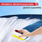 Automotive Oil Film Cleaning Brush, Upgraded Antifog & Rainproof Glass Cleaning Board, Reusable Glass Oil Film Remover for Car Windows & Windshields (White)