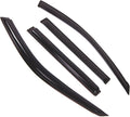 WD2-428 Dark Smoke 4 Pcs Set Window Visor (Outside Mount) Deflector Rain Guard Compatible with 2001-2007 Toyota Highlander