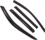WD2-428 Dark Smoke 4 Pcs Set Window Visor (Outside Mount) Deflector Rain Guard Compatible with 2001-2007 Toyota Highlander