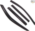 Outside Mount Window Vent Visors Rain Guards Compatible with Toyota Highlander 2001-2007 | Side Window Wind Deflectors Rain Shields | Smoke Tinted, 4 Pcs Set, DGWV-428