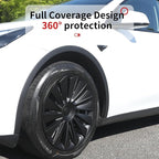 Wheel Cover for Tesla Model Y(2020-2024) 4PCS Hubcaps for Tesla Wheel Cover Model Y 19inch Rim Full Cover Hubcaps Accessories (NewBlade Style, 19 inch)