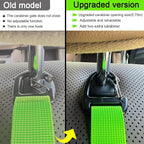 Car Headrest Hooks, Backseat Storage Organizer Hangers, Universal Vehicle Seat Back Hooks, 4 Pack (brightgreen)