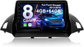 8Core 4G+64G Car Radio for Ford Escape 2013-2019: Upgrade Android 15 9" 1280 * 720P Touchscreen Stereo Head Unit CarPlay Android Auto, BT, WiFi 6, GPS, AM, FM, RDS, 36EQ, SWC, 1080P Backup Camera