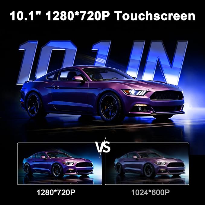 10.1" Car Radio for Ford Mustang 2010-2014: [4G+64G] Upgrade Android 15 Stereo Wireless CarPlay Android Auto, BT 5.4, WiFi 6, GPS, FM, RDS, EQ, SWC, 1080P Backup Camera (Only fit Manual AC)