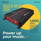 GM-A5702 2-Channel Car Amplifier – 1000W Max, Class AB, Bridgeable Design, Bridgeable, Variable Filters, High Power