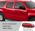 Voron Glass in-Channel Extra Durable Rain Guards for Chevrolet (Chevy) Suburban 1500 2007-2014/Suburban 2500 2007-2013, Window Deflectors, Vent Window Visors, 4 Pieces - 200267