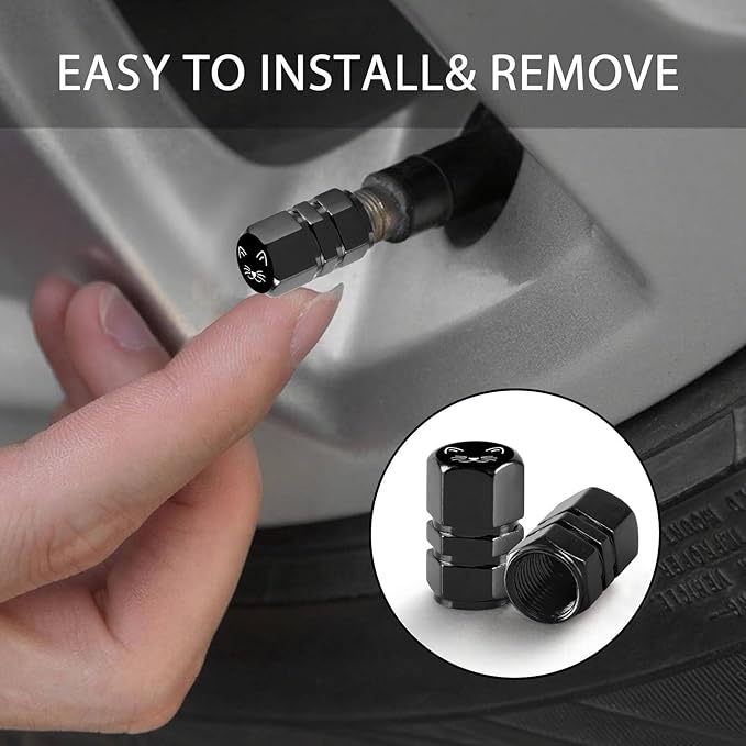 4Pack Skull Skeleton Hand Tire Valve Stem Cap Terror Car Accessories Aluminum Alloy Rust-Proof Universal Dust Covers Tire Air Cap for Car,Truck,SUV, Bike,Motorcycle Tires,Skull Gifts for Men Women