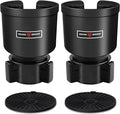Upgraded Car Cup Holder Expander Adapter with Offset Adjustable Base, Compatible with Yeti 14/24/36/46oz Ramblers, Hydro Flasks 32/40oz, Other Large Bottles Mugs in 3.5"-4.0", 2 Pack