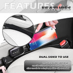 2-in-1 Upgraded Car Seat Gap Filler with Hook,2PCS Double Side Car Seat Gap Plug with Storage Slot,Universal in Between Cars Seats Catcher Cars Interior Accessories
