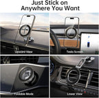 Fits MagSafe Car Mount, [All-Metal] Magnetic Phone Holder for Car, [Flexible Three-axis] 360° Rotation Magnetic Car Mount Strong Magnets Car Phone Holder for iPhone 17 16 15 14 Pro Max