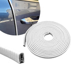 16.4Ft(5M) Car Door Edge Guards, Car Door Protector, U Shape Edge Trim Rubber Anti-Collision Seal Protector, No Glue Required Auto Entry Guard Seal Strips Fit for Trucks SUVs Sedans (White)