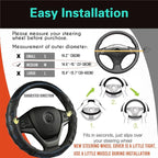 Steering Wheel Cover Great Grip with 3D Honeycomb Anti-Slip Design, Universal 14.5-15 Inch (Blue)