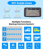 Wireless Backup Camera: 5" 1080P HD Dual-Channel Monitor, Easy Installation,Stable Digital Transmission Signal,IP69K Waterproof Night Vision Back Up Camera for Truck,SUV,Pickup,Car,Trailer