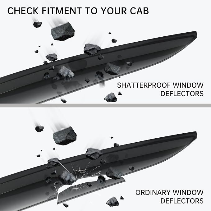 4Pcs Set Tape-On Rain Guards Window Visors for Acura TL Sedan 2009-2014 Window Deflectors Black
