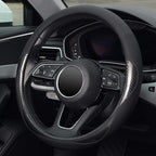 Carbon Fiber Steering Wheel Cover, Universal 15 inch Black,Anti-Slip, Odorless