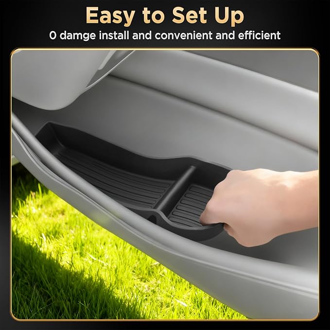 5PCS for Tesla Model Y Juniper(2025 2026) Door Side Storage Box Cup Holder [Waterproof & Stay Clean] Front & Rear Door Pocket Liners for Tesla Model Y Juniper Accessories 2025 2026