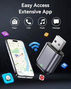 Wireless Carplay Adapter for iPhone Newly Upgraded, Ultra-Mini USB Design Wired to Wireless for Apple Car Play, Stable Low-Lag GPS Plug & Play for iOS 10+ & Cars from 2016+ (Starry Sky)