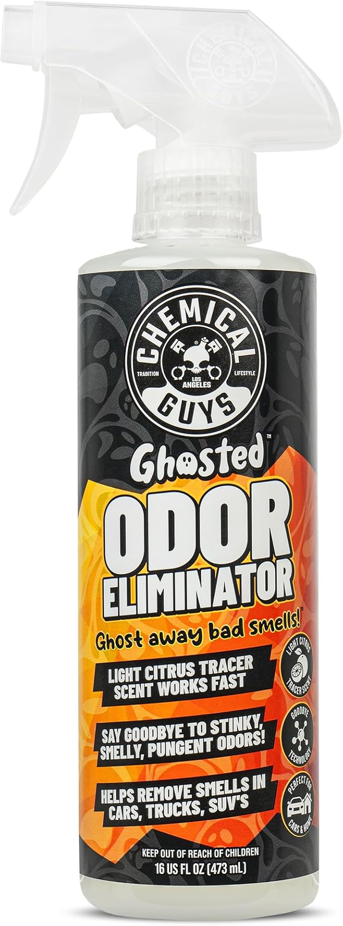 SPI23216 Ghosted Complete Interior Vehicle Odor Eliminator, Great for Cars, Trucks, SUVs, RVs, Home, Office & More, 16 fl oz