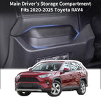 Door Side Storage Organizer Compatible with 2019-2025 RAV4 Accessories, Front & Rear 4PCS Door Handle Insert Organizer Tray, TPE Phone Pockets Fit for RAV-4 Accessories