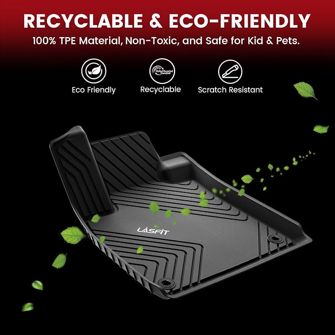 Floor Mats for Honda Accord Sedan 2026 2025 2024 2023 (Gasoline & Hybrid), All Weather Protection Custom Fit Anti-Slip TPE Floor Liners,1st & 2nd Row, Black