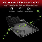 Floor Mats for Honda Accord Sedan 2026 2025 2024 2023 (Gasoline & Hybrid), All Weather Protection Custom Fit Anti-Slip TPE Floor Liners,1st & 2nd Row, Black