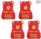 Summer Evenings Hanging Car Cub Air Freshener - Scented and Infused with Natural Essential Oils - Cute 4-Pack