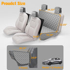 Dog Seat Covers for Tesla Model 3 & Y Back Seat with 2 Pack Door Protectors, 100% Waterproof Dog Hammock for Tesla with Mesh Window & Headrest Protection Prevents Scratches and Scuffs (Gray)