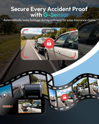 4K Dash Cam Front and Rear, 170° Ultra Wide Car Camera, 4K+2K Dashcam with ADAS, Night Vision, 24/7 Parking Mode, STARVIS Sensor, WDR, 5.8GHz WiFi, Built-in GPS, Loop Recording (No SD Card)