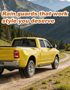 Extra-Thick Window Rain Guards Fit for Dodge Ram 1500 2009-2024 Ram 2500 & 3500 2010-2025 Tape-on Window Deflectors Rain Guards Vent Visors Truck Vent Shades