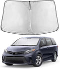 Windshield Sunshade Compatible for Toyota Sienna 2011-2018 2019 2020, L, LE, SE, XLE, Limited Premium,Sun Visor for Front Window Sun Shade Cover, UV Heat Blocker & Protector, Car Accessories
