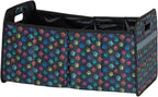 Paws Car Trunk Organizer Foldable Storage Bin with Handles Non Slip Base Pet Gear Travel Tote for SUV Truck (Confetti Paws)
