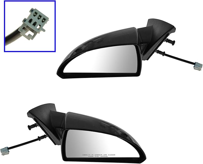 2 Piece Driver and Passenger Side Mirror Assembly Set Electric Adjustment Non-Heated No Memory Textured Compatible with 2009-2013 Chevrolet Impala 2014-2016 Impala Limited GM1320391 GM1321391