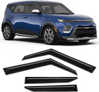 Rain Guard Fit for Kia Soul 2020 2021 2022 2023, Tape-On Extra Durable Side Window Visor Deflectors 2020-2023 Soul Window Rain Guards 4 PCS