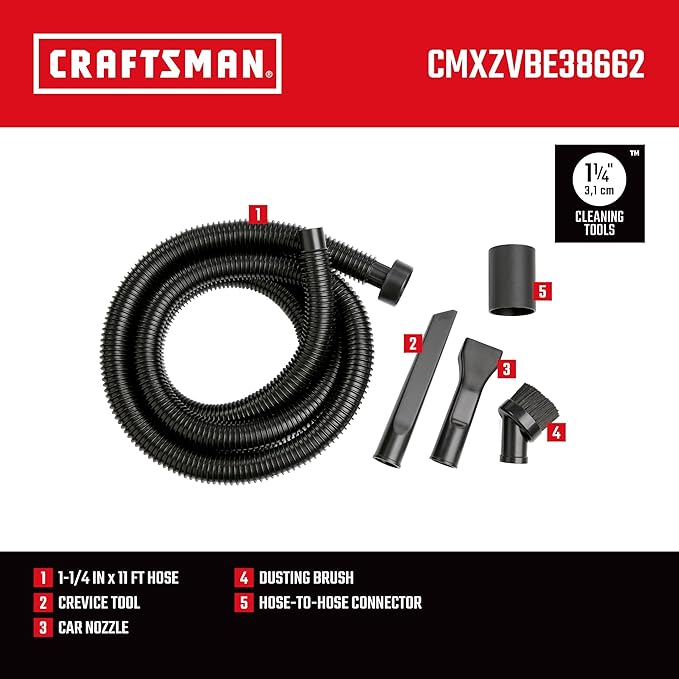 CMXZVBE38662 1-1/4 in. Car Cleaning Wet Dry Vac Attachment Kit