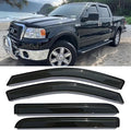 Window Visor Rain Guard for Ford F-150 04-08,06-08 Lincoln Mark LT Crew Cab | Not Fit 2004 Heritage, Window Deflectors, Vent Visors, Sun Shades, Window Shields, Dark Smoke, Truck Accessories