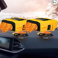 2 Pcs 12v 150w Car Heater for Vehicle Plugs into Cigarette Lighter with 360° Rotatable Base, 2 in 1 Portable Winter Windshield Defroster Electric Defogger Warmer for Car Suv Universal(Yellow)