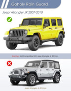 in-Channel Window Rain Guard for Jeep Wrangler JK 2007-2018 Rain Guards Side Window Visors Low Profile Vent Visor Window Deflectors Vent Shades Car Accessories