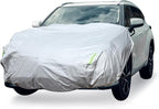 Car Windshield Cover Half Car Cover Top with Reflective Straps for Ice and Snow for Most Car Silver Tone 67" x 71"