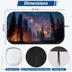 Car Windshield Sun Shade - Reflector Sunshade Offers Ultimate Protection for Car Interior, Cool Reflective Sun Blocker Fits Small Sedans, Mini SUVs