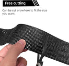 NETEPEM Bling Car Door Sill Protector 2PCS Car Door Edge Guard Rhinestones Door Threshold Protection 23.62x1.96 inch Anti-Scratch Strip Sticker Universal Bling Car Accessories(Black)