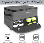 2 Layer Golf Trunk Organizer, Golf Gifts for Men with Separate Ventilated Compartment for 2 Pair Shoes, Waterproof Car Trunk Locker for Balls, Tees, Clothes, Gloves, Gifts for Golfers