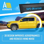 Extra Durable Window Deflectors Tape-On Window Visors Rain Guards Fit for Nissan Frontier 2022-2026 Crew Cab, Sun Visors, Wind Vent for Shades, Exterior Car Accessories - 4pcs. AG0663