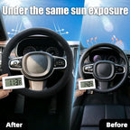 15 Inch Black Steering Wheel Cover for Cooling, Microfiber Ice Silk Non-Slip Breathable Cooling Steering Wheel Protector with Upgraded Silicone Inner Ring Warm in Winter Cool in Summer