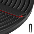 Rubber Edge Trim U Channel - 1/16" Self Adhesive Sheet Metal Edge Guard Protector, EPDM Seal Strip for Car Doors, Steel Plates, Glass, Hatches, Table Corners, Fit 1/16"(1.6mm), 20Ft, Black