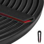Rubber Edge Trim U Channel - 1/16" Self Adhesive Sheet Metal Edge Guard Protector, EPDM Seal Strip for Car Doors, Steel Plates, Glass, Hatches, Table Corners, Fit 1/16"(1.6mm), 20Ft, Black