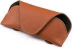 Magnetic Sunglass Holder for Car Visor, Leather Car Glasses Holder | Brown Visor Accessories Eyeglasses Holder Glasses Storage Case
