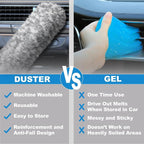 12" Microfiber Car Duster – Soft Interior Detail Brush for Dash, Seats, Vents & Console – Scratch‑Free, Washable Dust Remover for Car Interior Detailing
